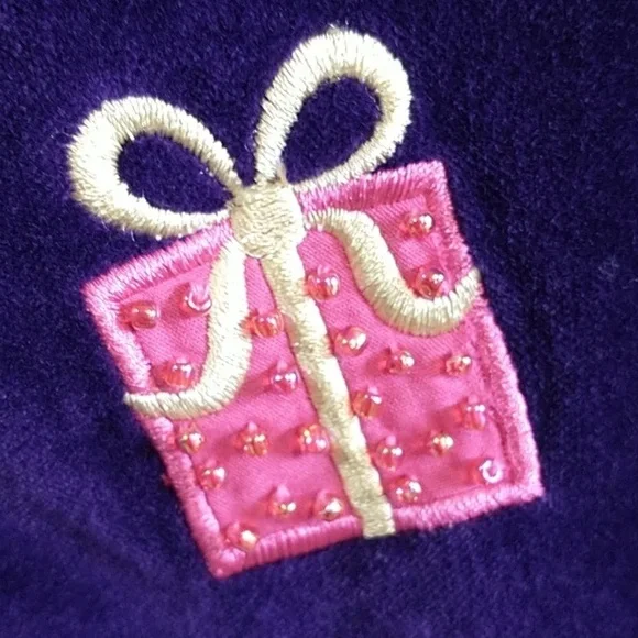 Vintage Quacker FactoryJumper Dress Tunic Size large Purple Presents Gifts - Picture 6 of 10